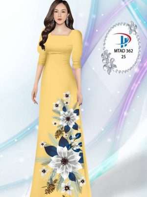 Vải Áo Dài Hoa In 3D AD MTAD362 40